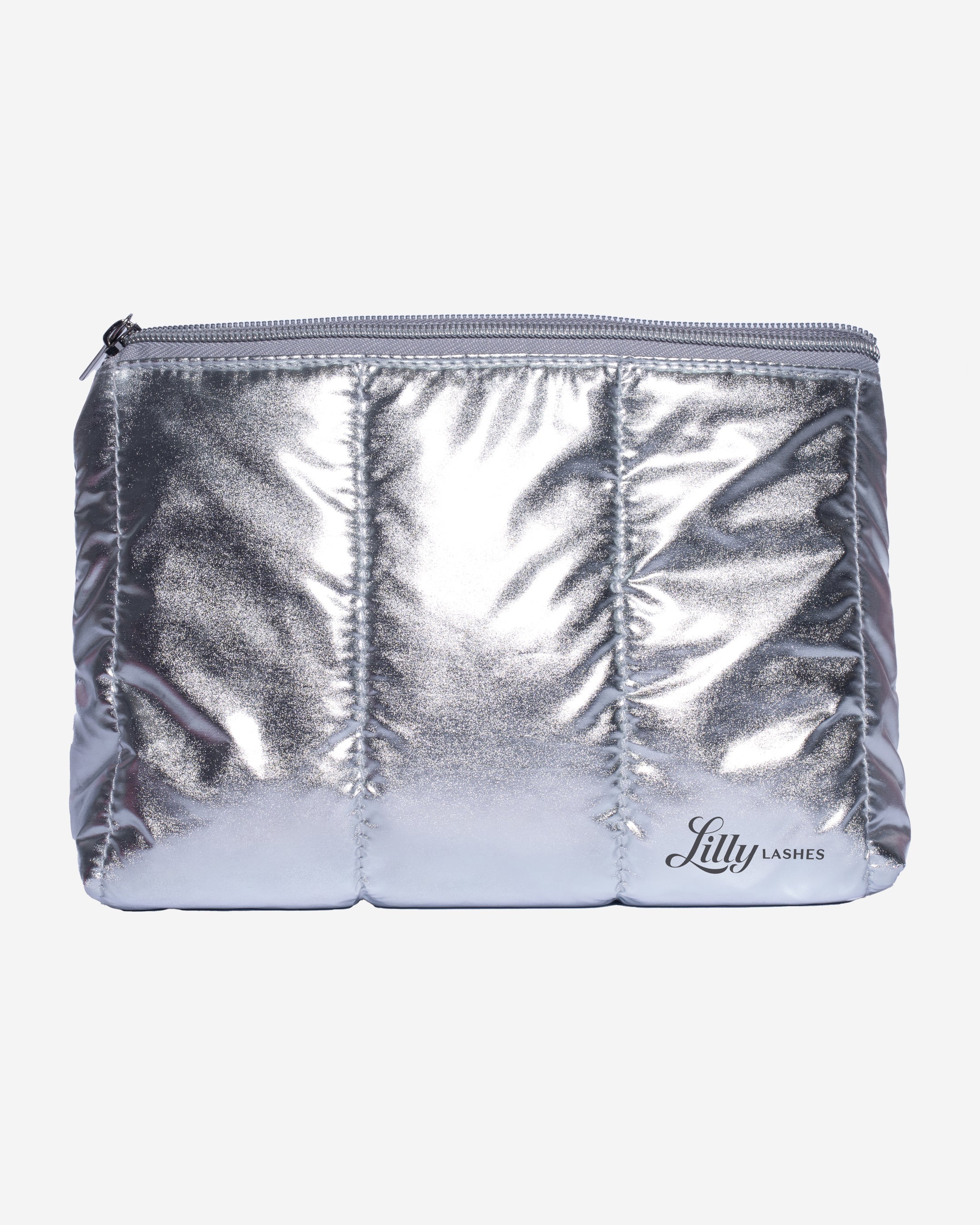 Silver cosmetic bag sale