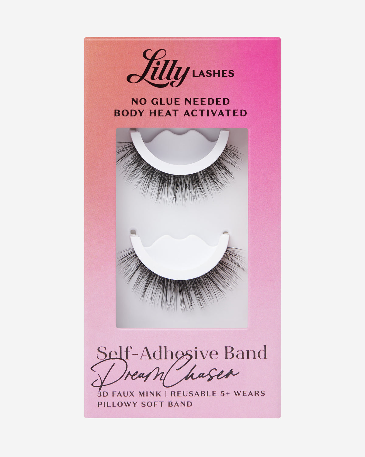 Natural ~ Lilly Lashes Self Adhesive  DreamChaser  Front of Box variant:Natural