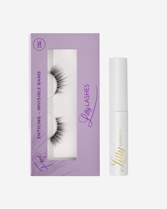 Enticing Sheer Band Half Lashes & Adhesive Bundle