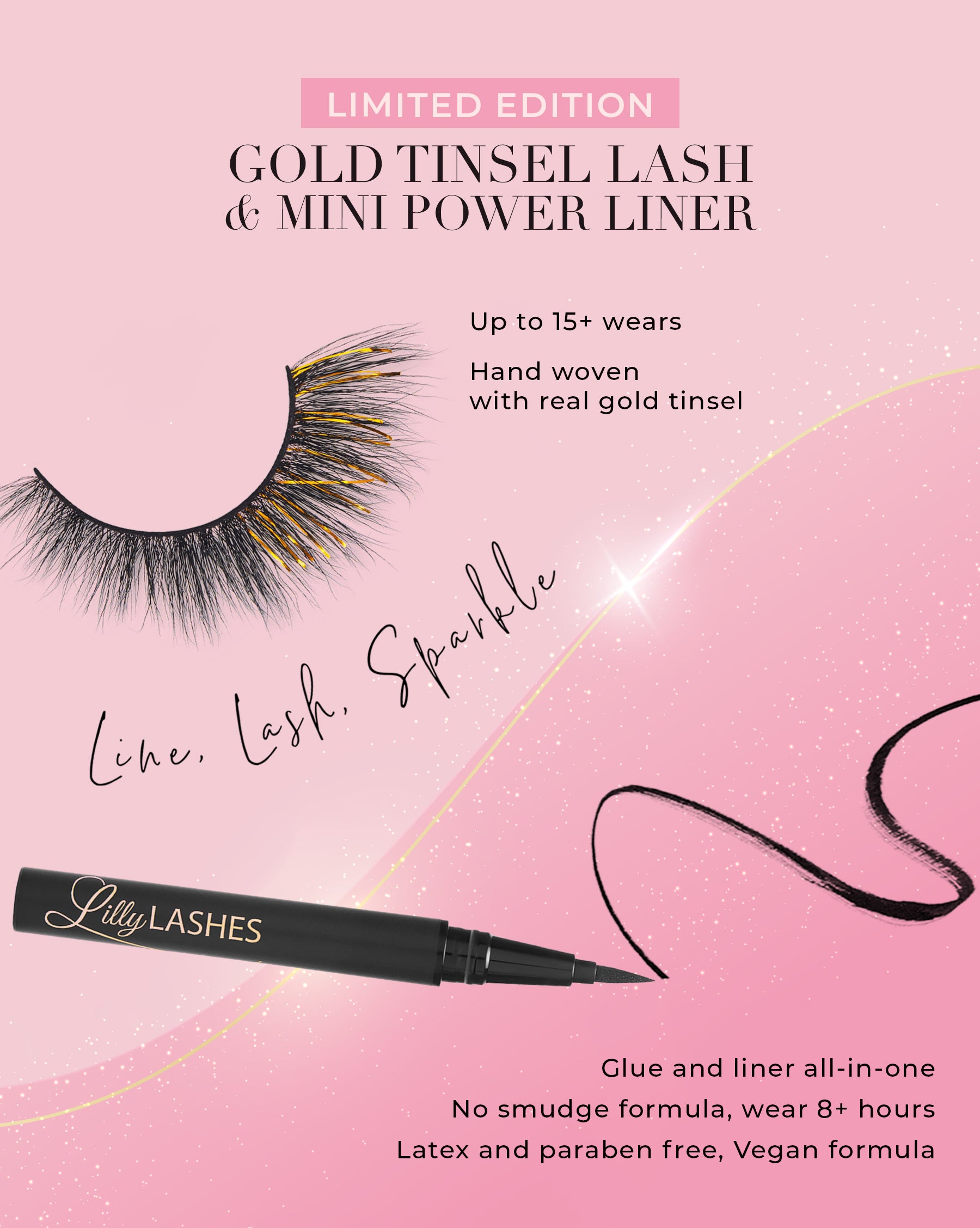 Lilly Lashes | Faux Mink Tinsel Lashes | Merry & Bright