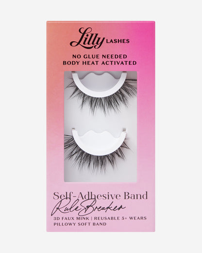 Lilly Lashes | Self Adhesive | RuleBreaker | Front of Box variant:Natural