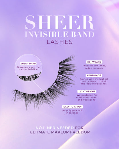 Lilly Lashes | Sheer Band | Info Graphic