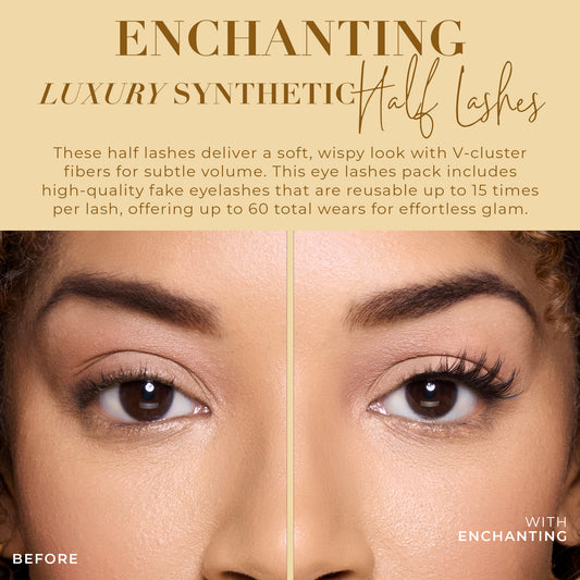 Luxury Synthetic Half Lashes 4-Pack Enchanting