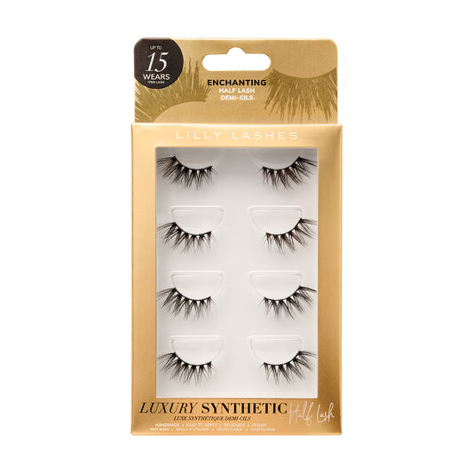 Luxury Synthetic Half Lashes 4-Pack Enchanting