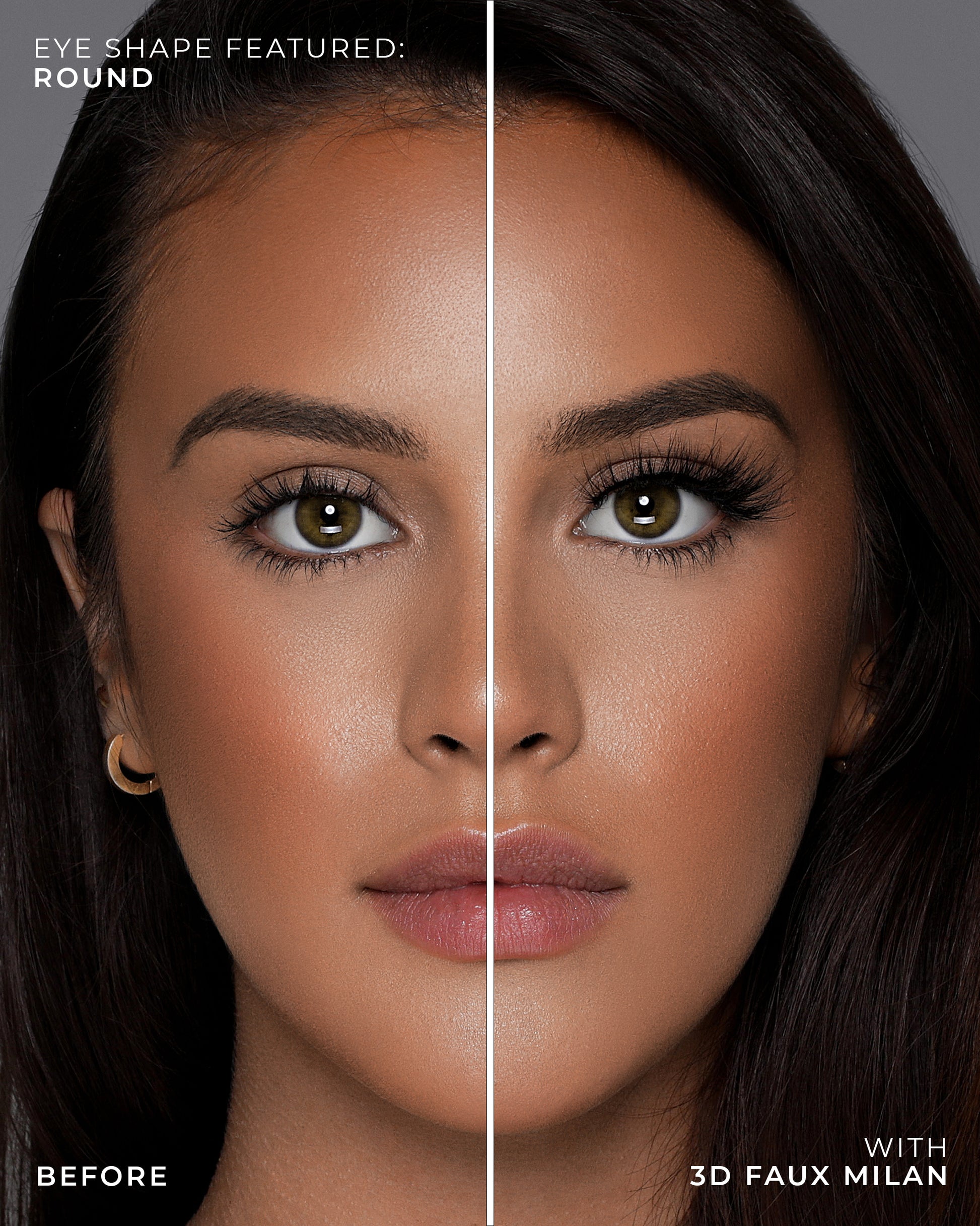 Lilly Lashes | 3D Faux Mink | Milan False Lash | Round Eye Crop